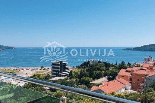 Sea view apartment in Bečići — just 500 m from the beach